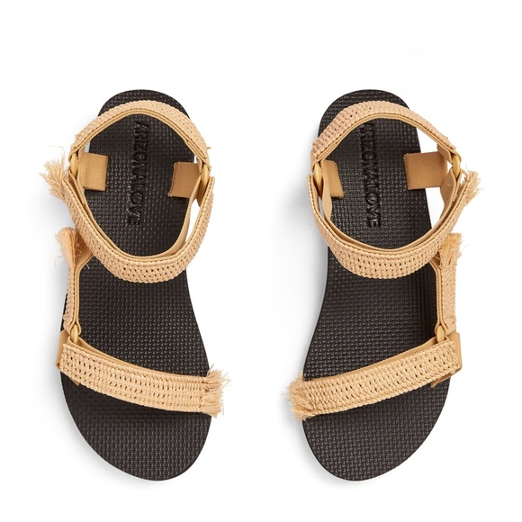 ARIZONA LOVE Trekky raffia-trimmed canvas platform sandals 7, 9 - Picture 3 of 11